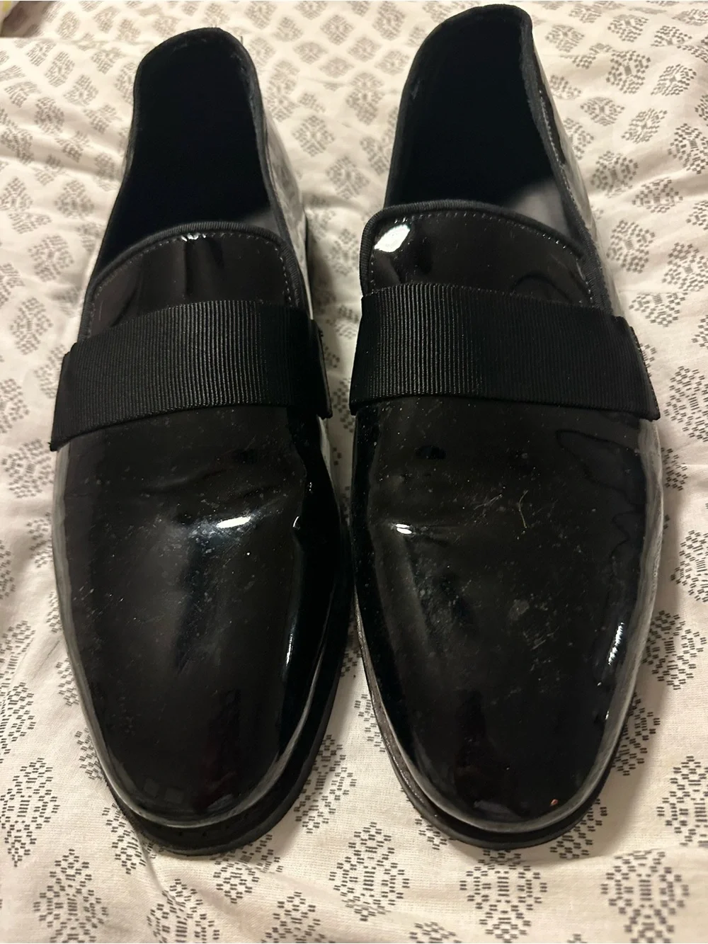 Allen Edmonds Men's James Patent Leather Slip On Tuxedo Shoes ~ 10D